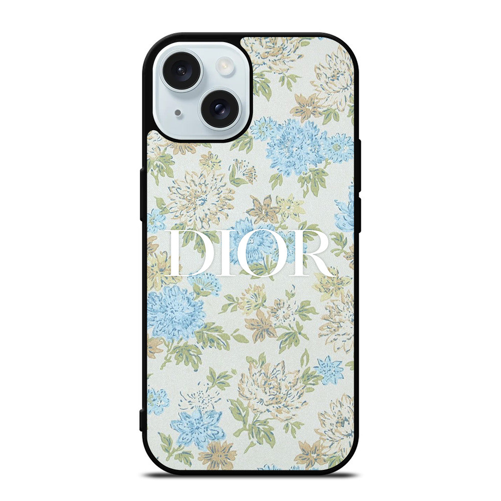 CHRISTIAN DIOR LOGO FLORAL iPhone 15 Case Cover